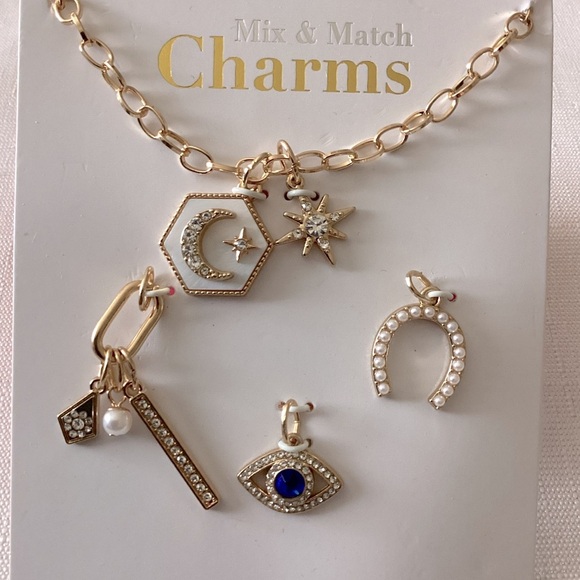 Charm Gold Tone Pendant Necklace - Picture 1 of 2